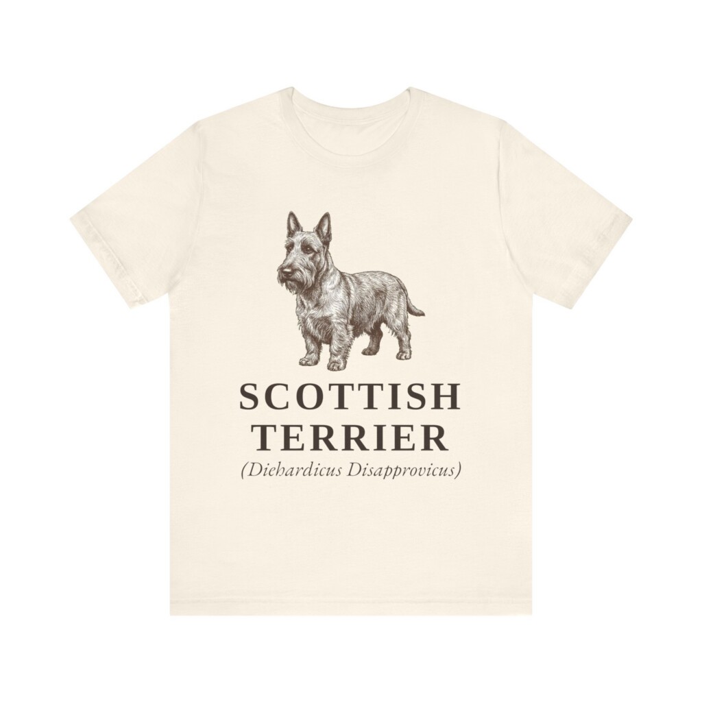 Scottish Terrier Latin Shirt, Vintage Dog Sketch Tee, Dog Latin Gift