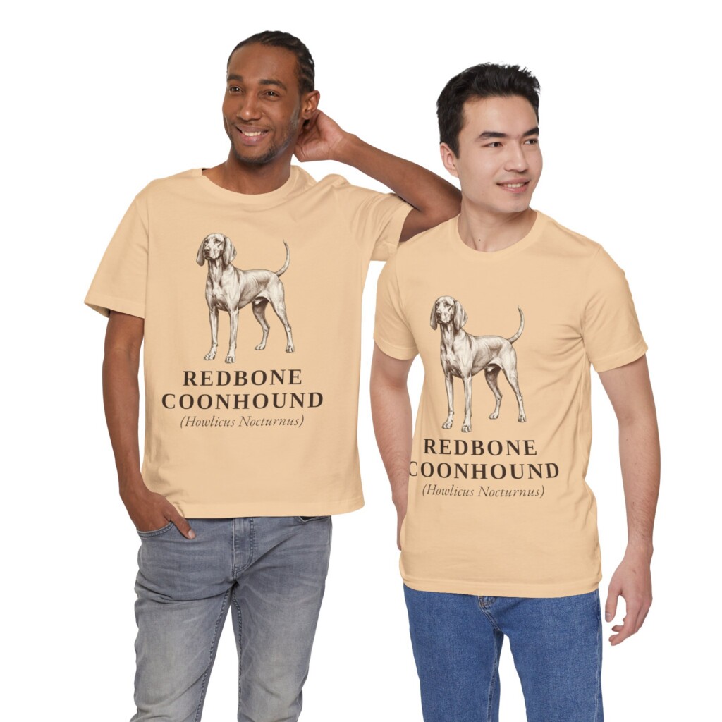 Redbone Coonhound Latin Shirt, Vintage Dog Sketch Tee, Dog Latin Gift