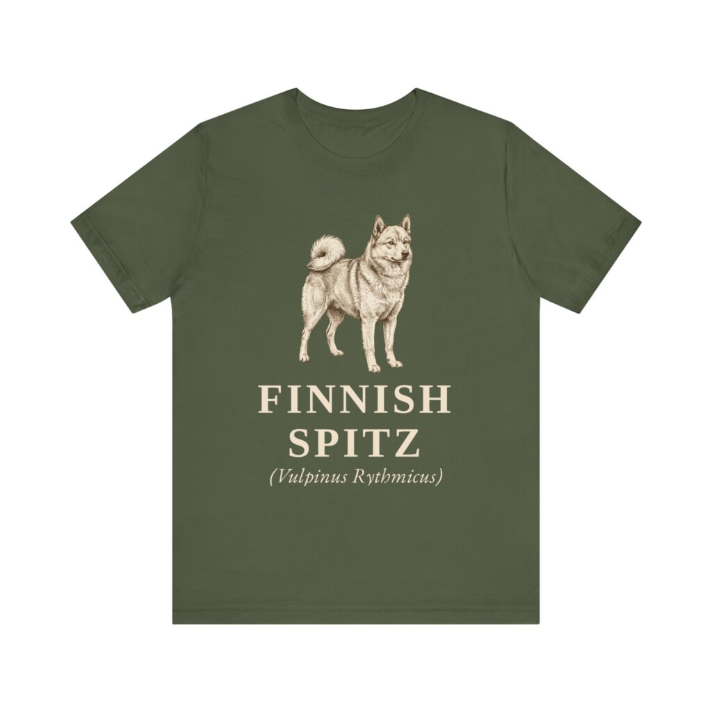 Finnish Spitz Latin Shirt, Vintage Dog Sketch Tee, Dog Latin Gift Finnish Spitz Latin Shirt, Vintage Dog Sketch Tee, Dog Latin Gift
