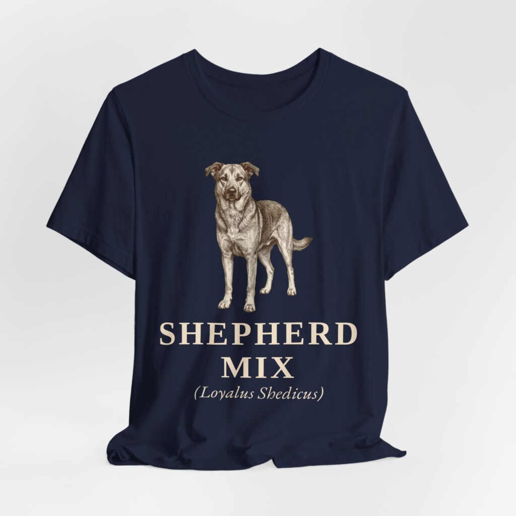 Shepherd Mix Latin Shirt, Vintage Dog Sketch Tee, Dog Latin Gift