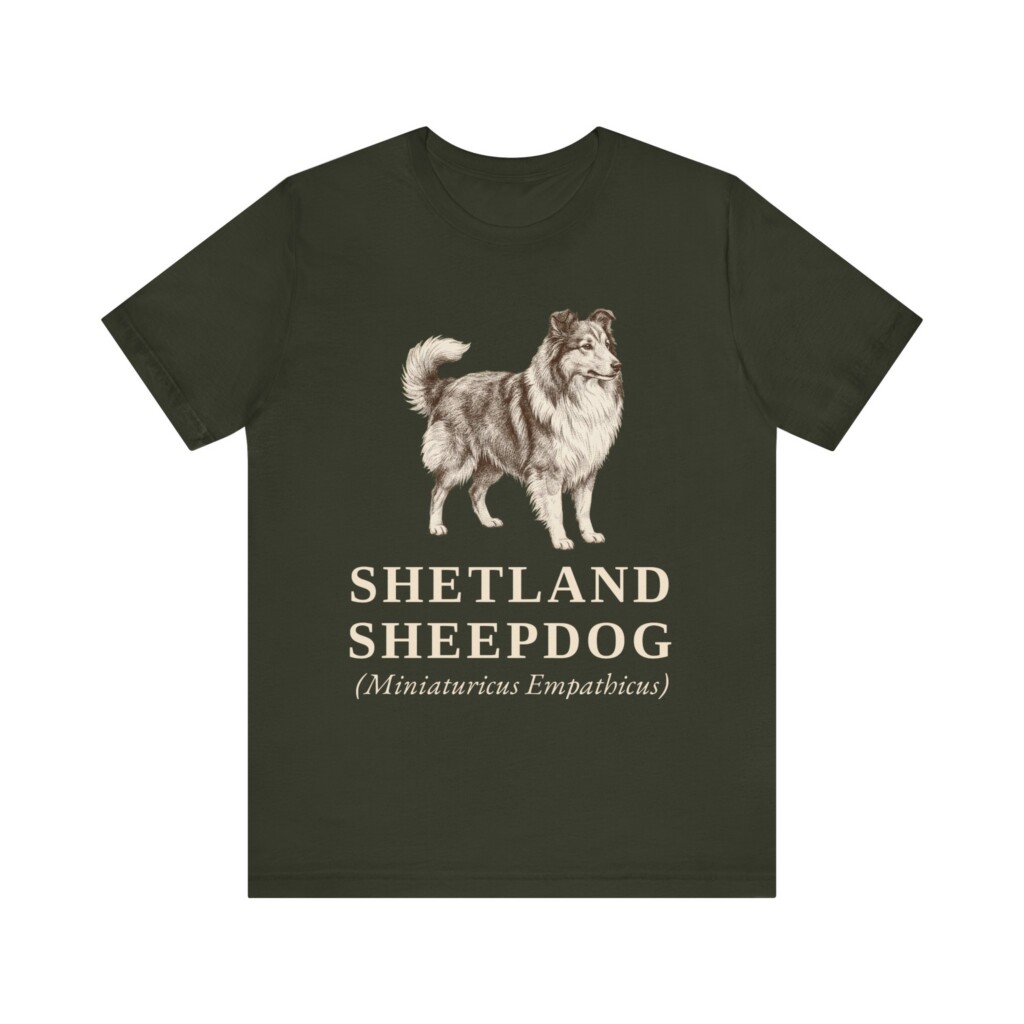 Shetland Sheepdog Latin Shirt, Vintage Dog Sketch Tee, Dog Latin Gift