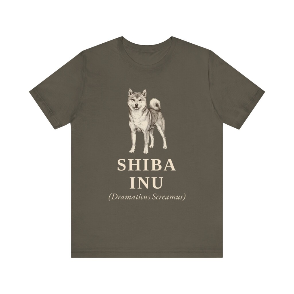 Shiba Inu Latin Shirt, Vintage Dog Sketch Tee, Dog Latin Gift