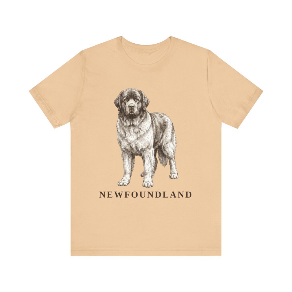 Newfoundland Dog Lover Shirt, Vintage Dog Sketch Tee, Dog Lover Gift Newfoundland Dog Lover Shirt, Vintage Dog Sketch Tee, Dog Lover Gift