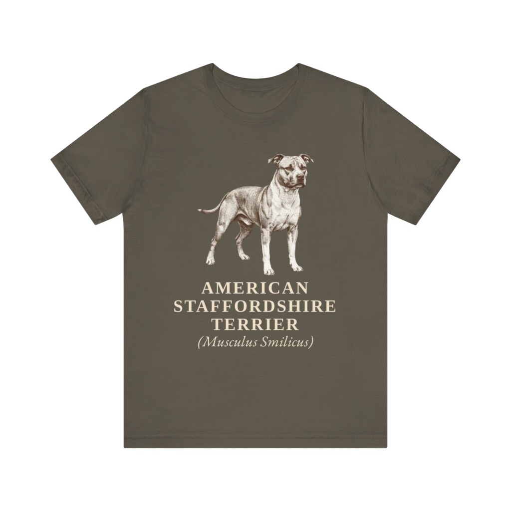 American Staffordshire Terrier Latin Shirt, Vintage Dog Sketch Tee, Dog Latin Gift