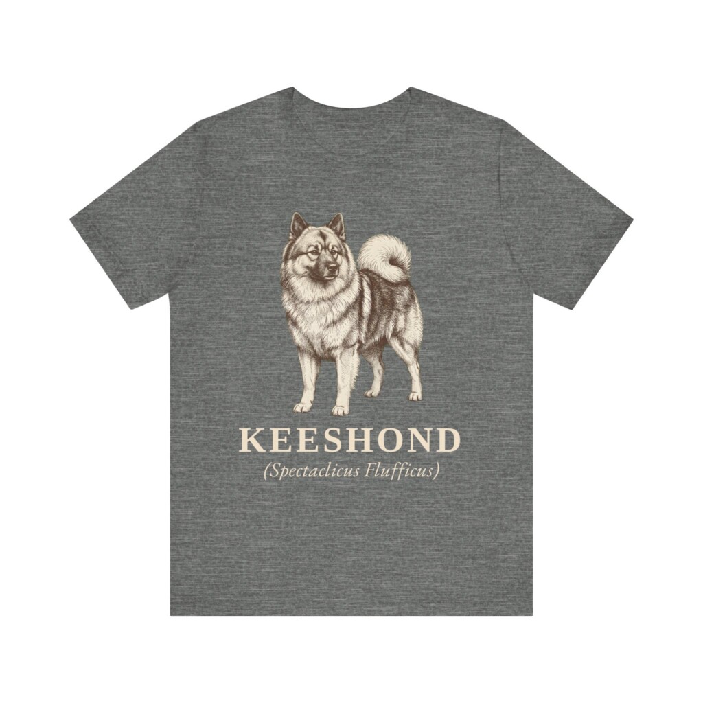 Keeshond Latin Shirt, Vintage Dog Sketch Tee, Dog Latin Gift