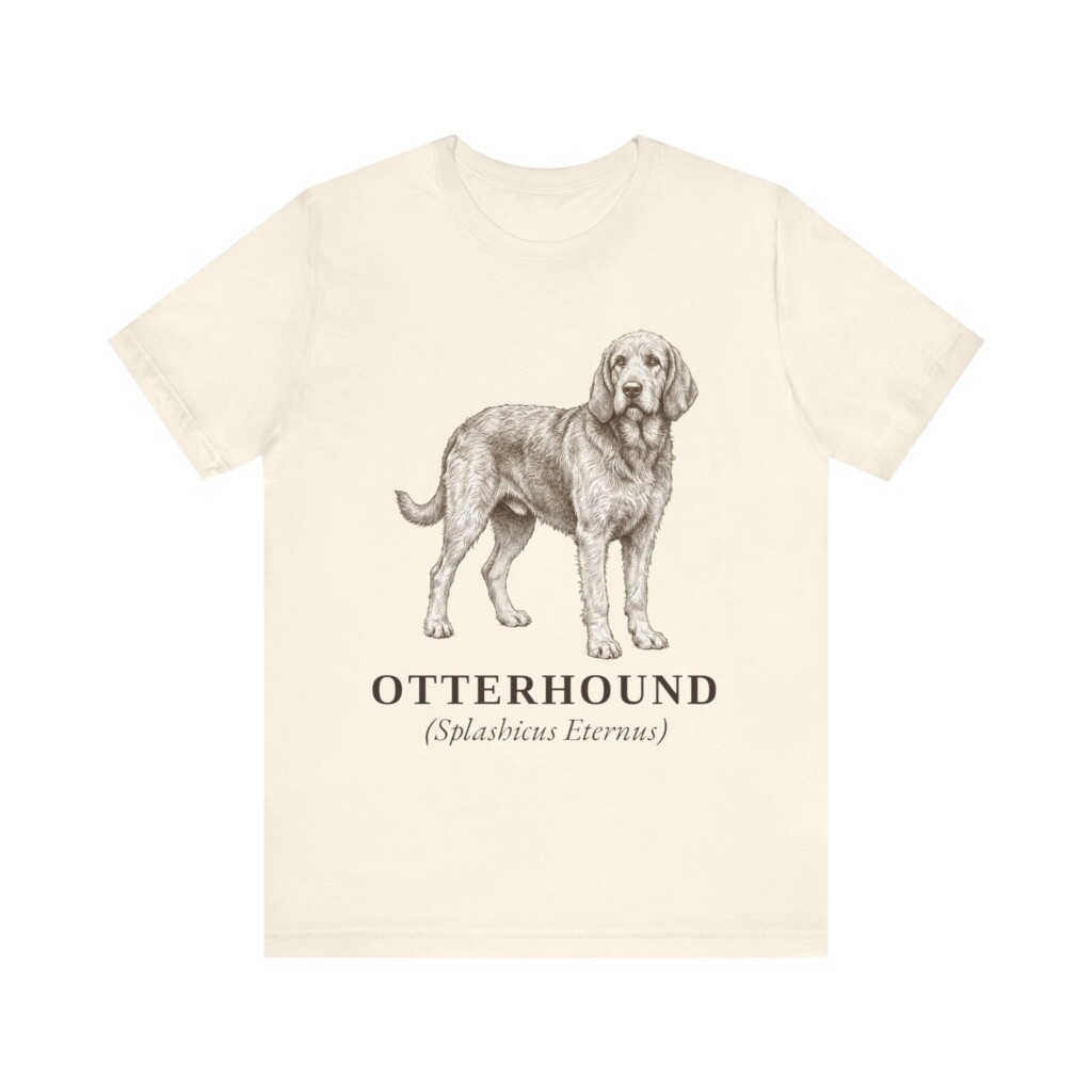 Otterhound Latin Shirt, Vintage Dog Sketch Tee, Dog Latin Gift