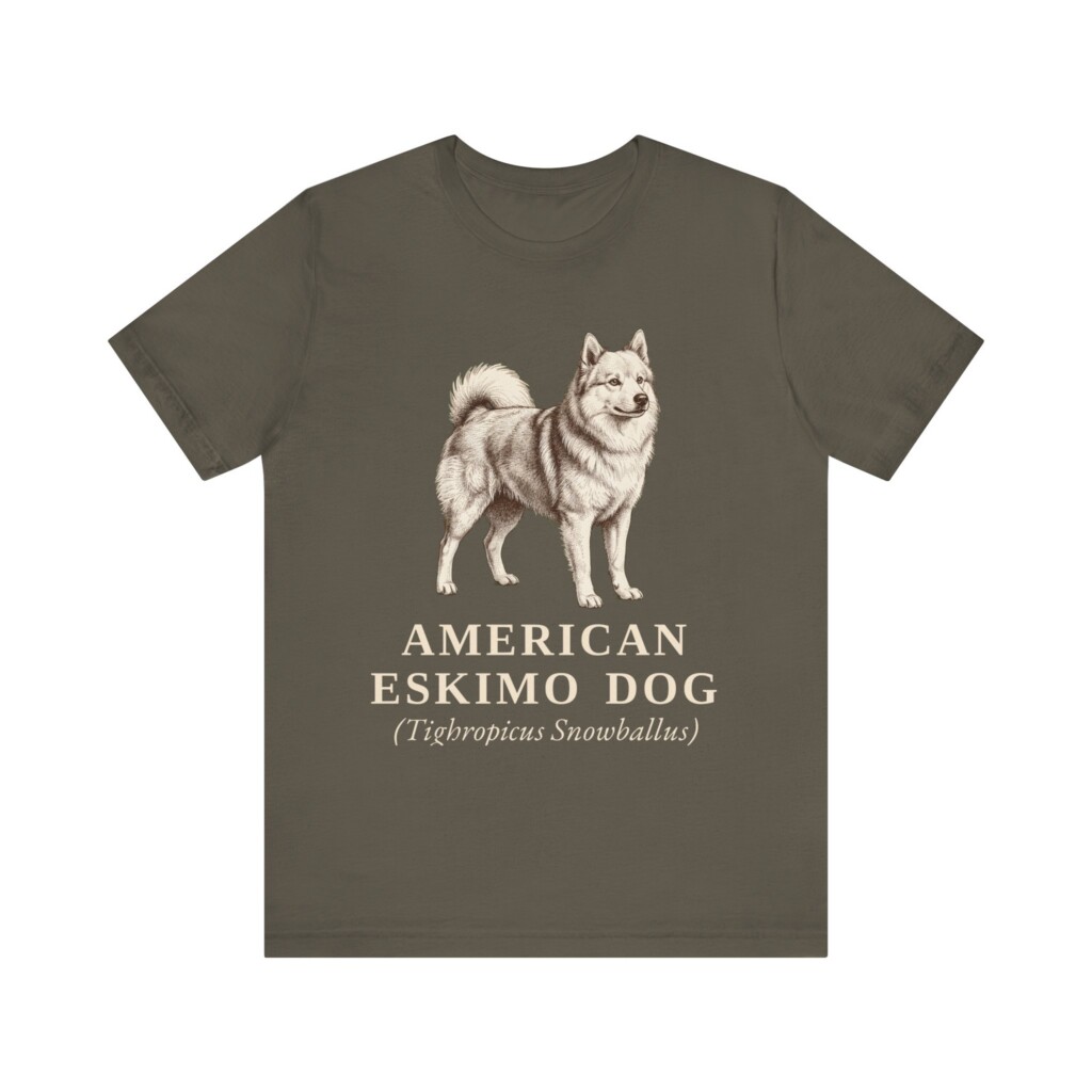 American Eskimo Dog Latin Shirt, Vintage Dog Sketch Tee, Dog Latin Gift