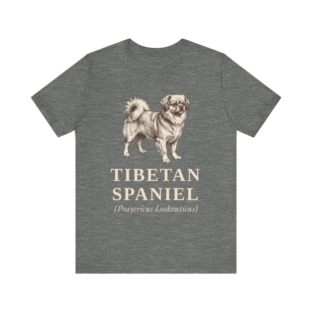 Tibetan Spaniel Latin Shirt, Vintage Dog Sketch Tee, Dog Latin Gift