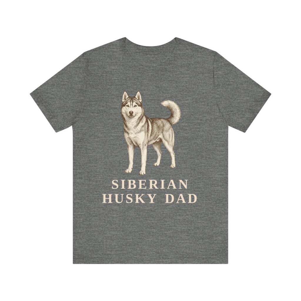 Husky Dad Shirt, Vintage Dog Sketch Tee, Dog Dad Gift