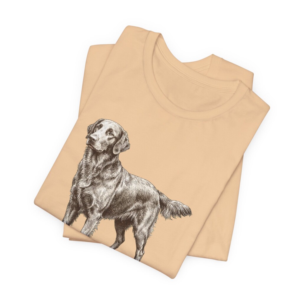 Flat-Coated Retriever Latin Shirt, Vintage Dog Sketch Tee, Dog Latin Gift
