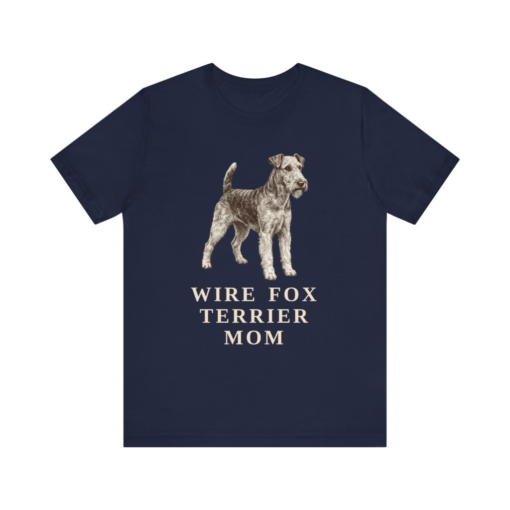 Fox Terrier (Wire) Mom Shirt, Vintage Dog Sketch Tee, Dog Mom Gift