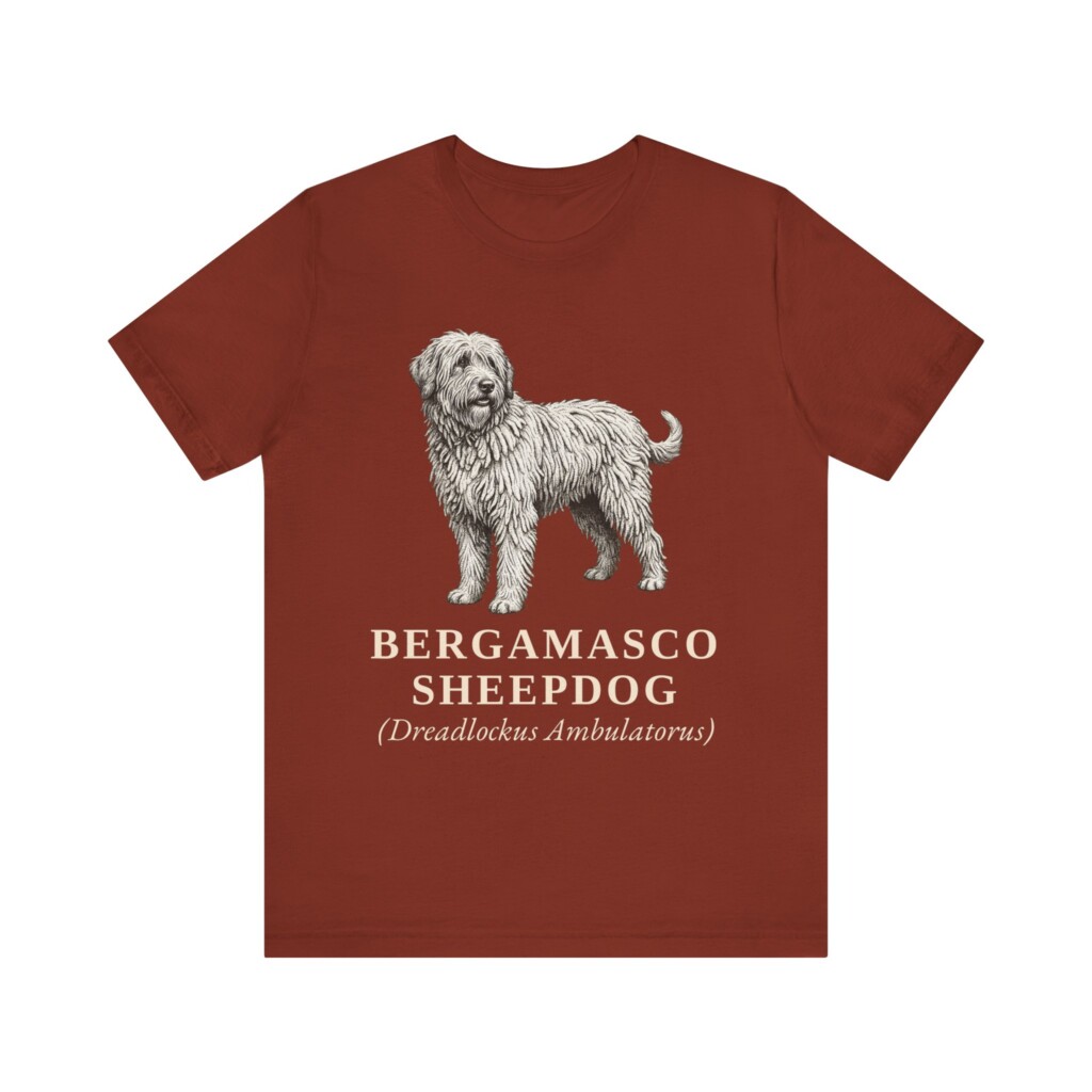 Bergamasco Sheepdog Latin Shirt, Vintage Dog Sketch Tee, Dog Latin Gift