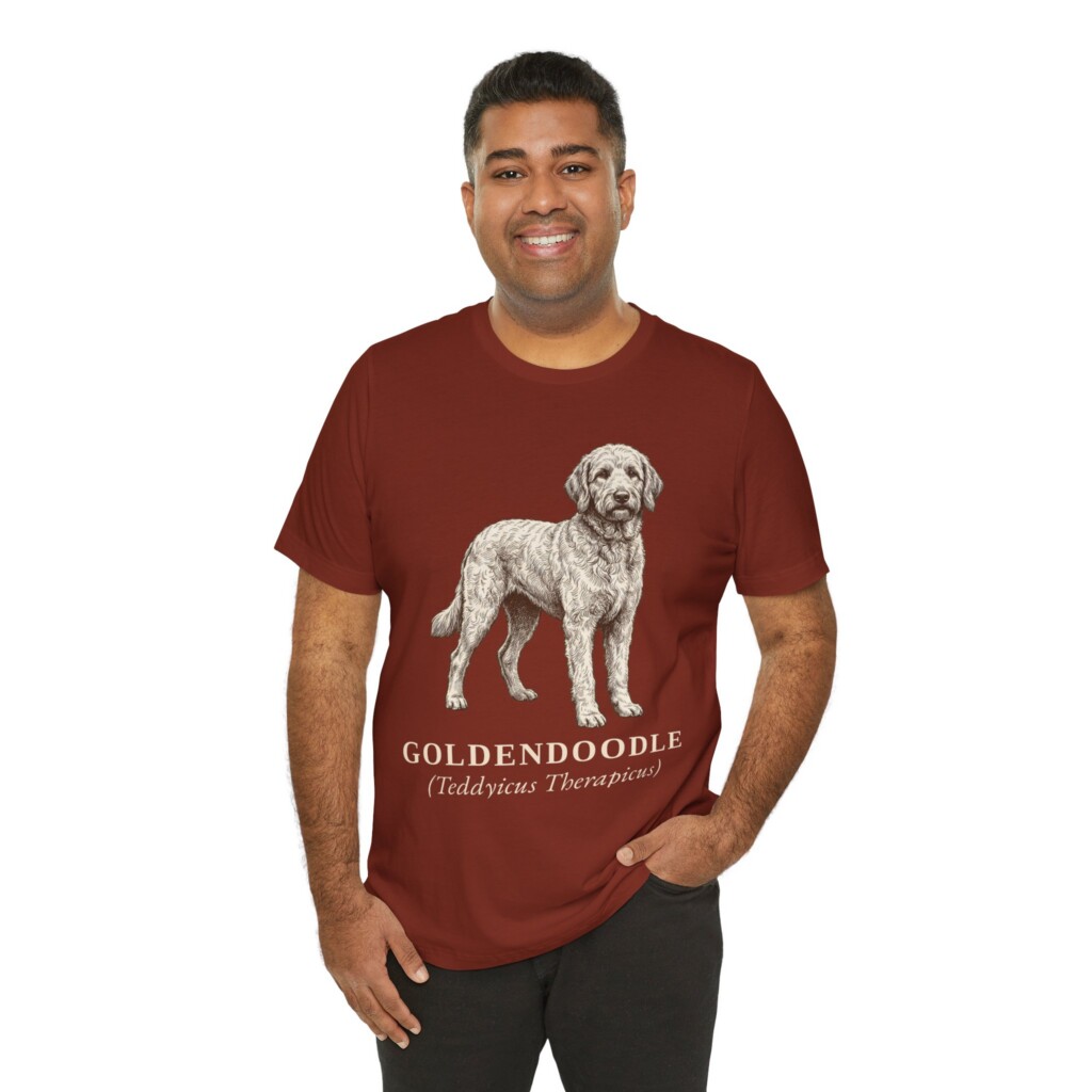 Goldendoodle Latin Shirt, Vintage Dog Sketch Tee, Dog Latin Gift