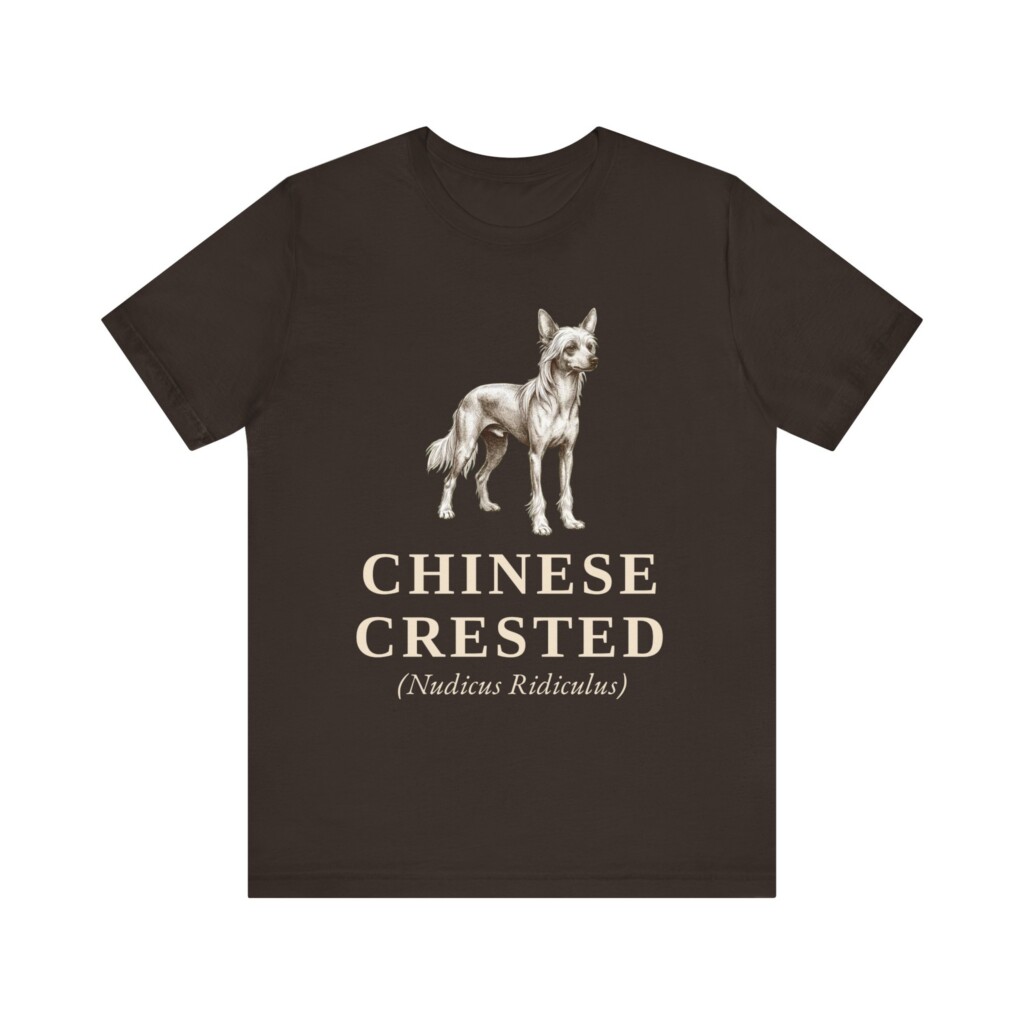 Chinese Crested Latin Shirt, Vintage Dog Sketch Tee, Dog Latin Gift