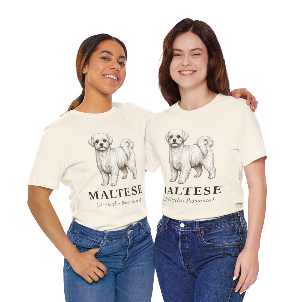 Maltese Latin Shirt, Vintage Dog Sketch Tee, Dog Latin Gift