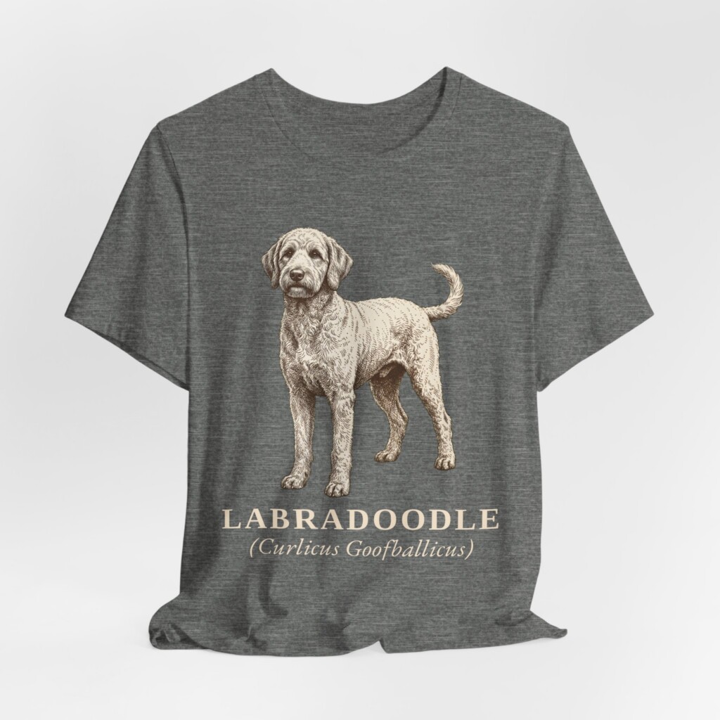 Labradoodle Latin Shirt, Vintage Dog Sketch Tee, Dog Latin Gift