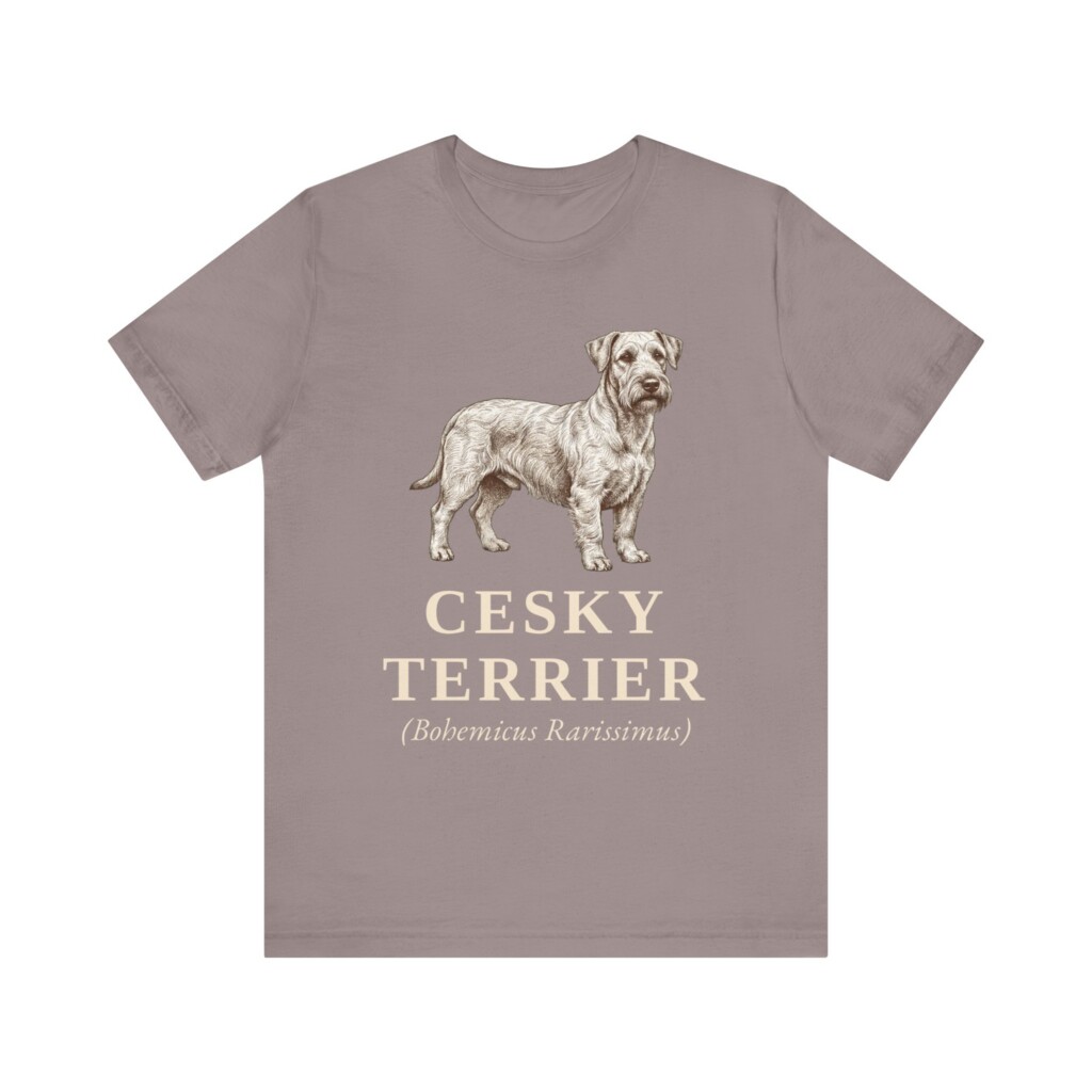 Cesky Terrier Latin Shirt, Vintage Dog Sketch Tee, Dog Latin Gift