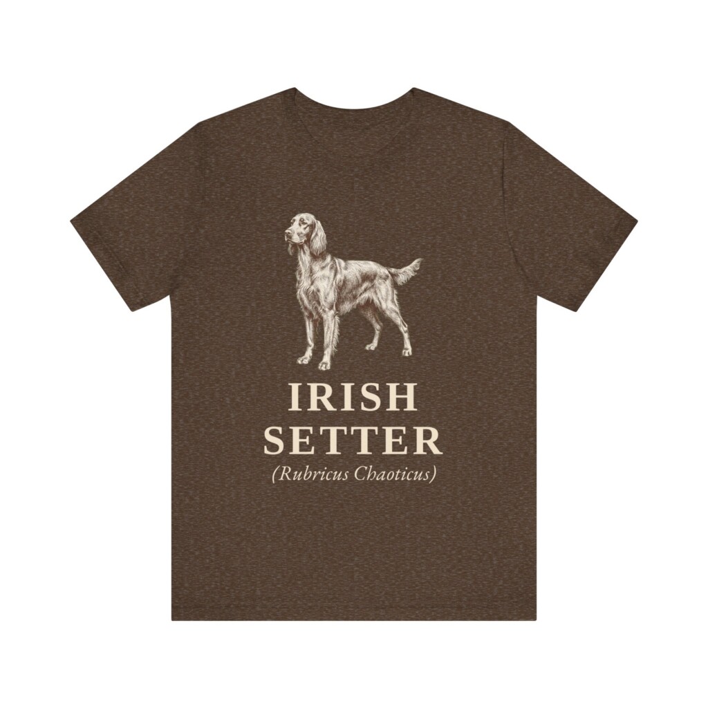 Irish Setter Latin Shirt, Vintage Dog Sketch Tee, Dog Latin Gift