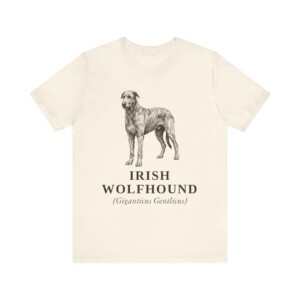 Irish Wolfhound Latin Shirt, Vintage Dog Sketch Tee, Dog Latin Gift