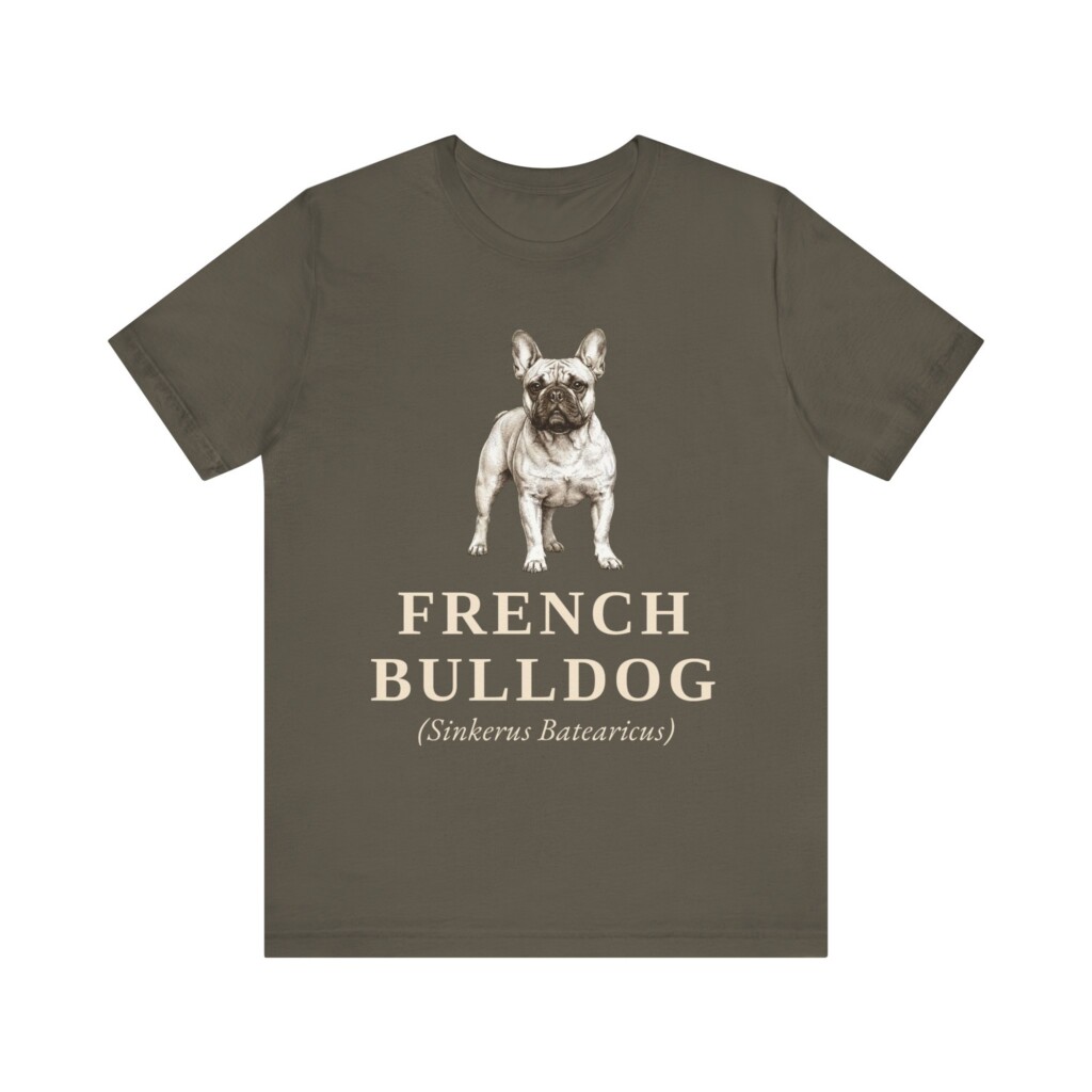 French Bulldog Latin Shirt, Vintage Dog Sketch Tee, Dog Latin Gift