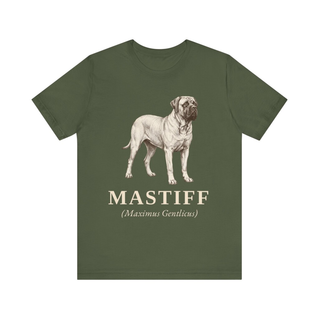Mastiff Latin Shirt, Vintage Dog Sketch Tee, Dog Latin Gift