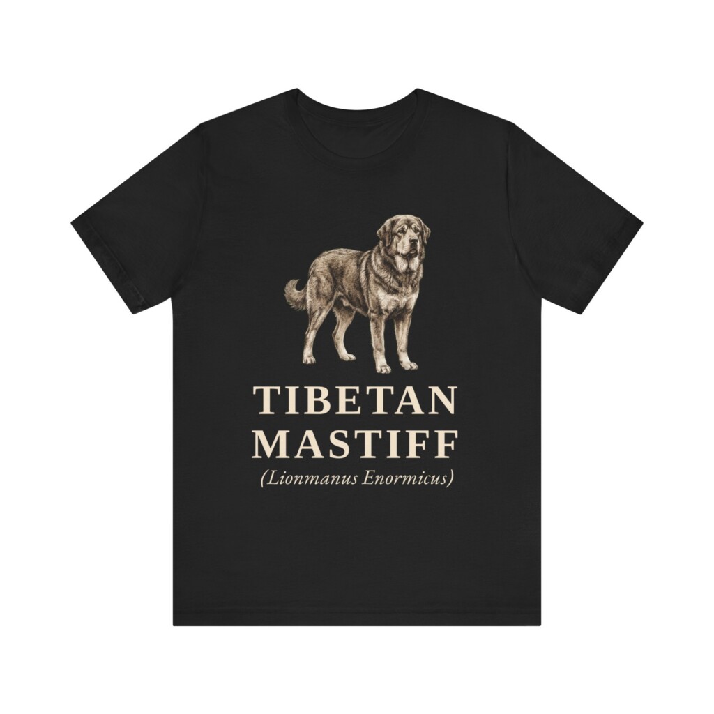Tibetan Mastiff Latin Shirt, Vintage Dog Sketch Tee, Dog Latin Gift