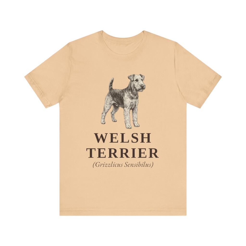 Welsh Terrier Latin Shirt, Vintage Dog Sketch Tee, Dog Latin Gift Welsh Terrier Latin Shirt, Vintage Dog Sketch Tee, Dog Latin Gift