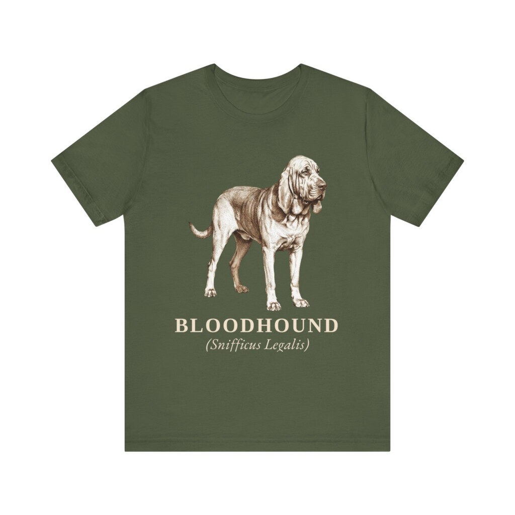 Bloodhound Latin Shirt, Vintage Dog Sketch Tee, Dog Latin Gift