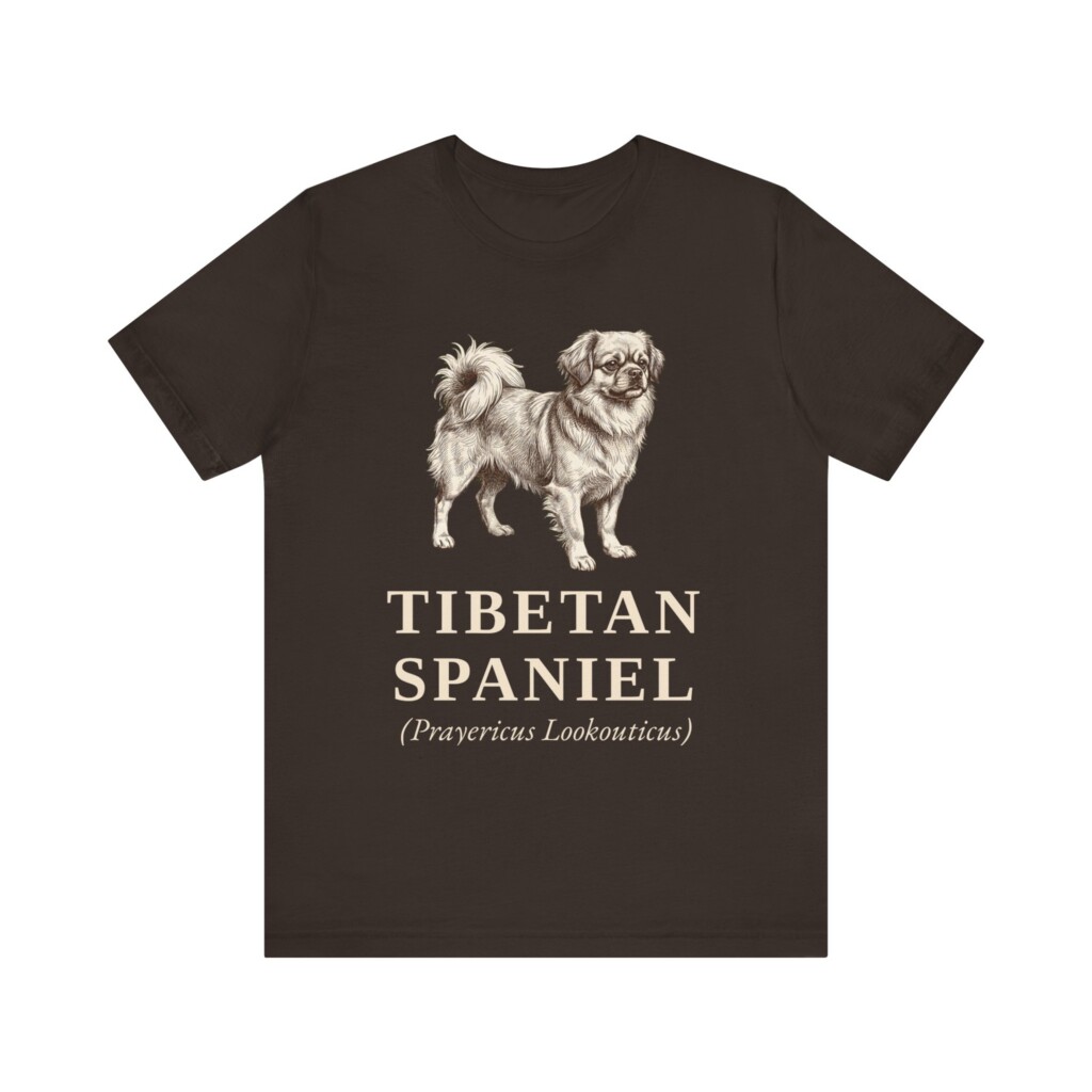 Tibetan Spaniel Latin Shirt, Vintage Dog Sketch Tee, Dog Latin Gift
