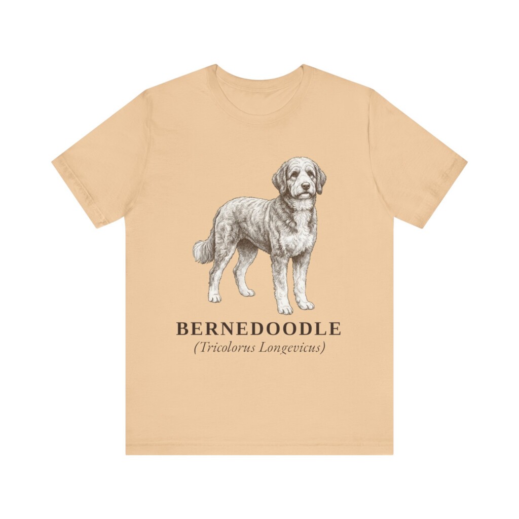Bernedoodle Latin Shirt, Vintage Dog Sketch Tee, Dog Latin Gift