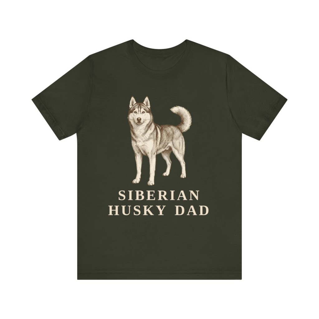 Husky Dad Shirt, Vintage Dog Sketch Tee, Dog Dad Gift