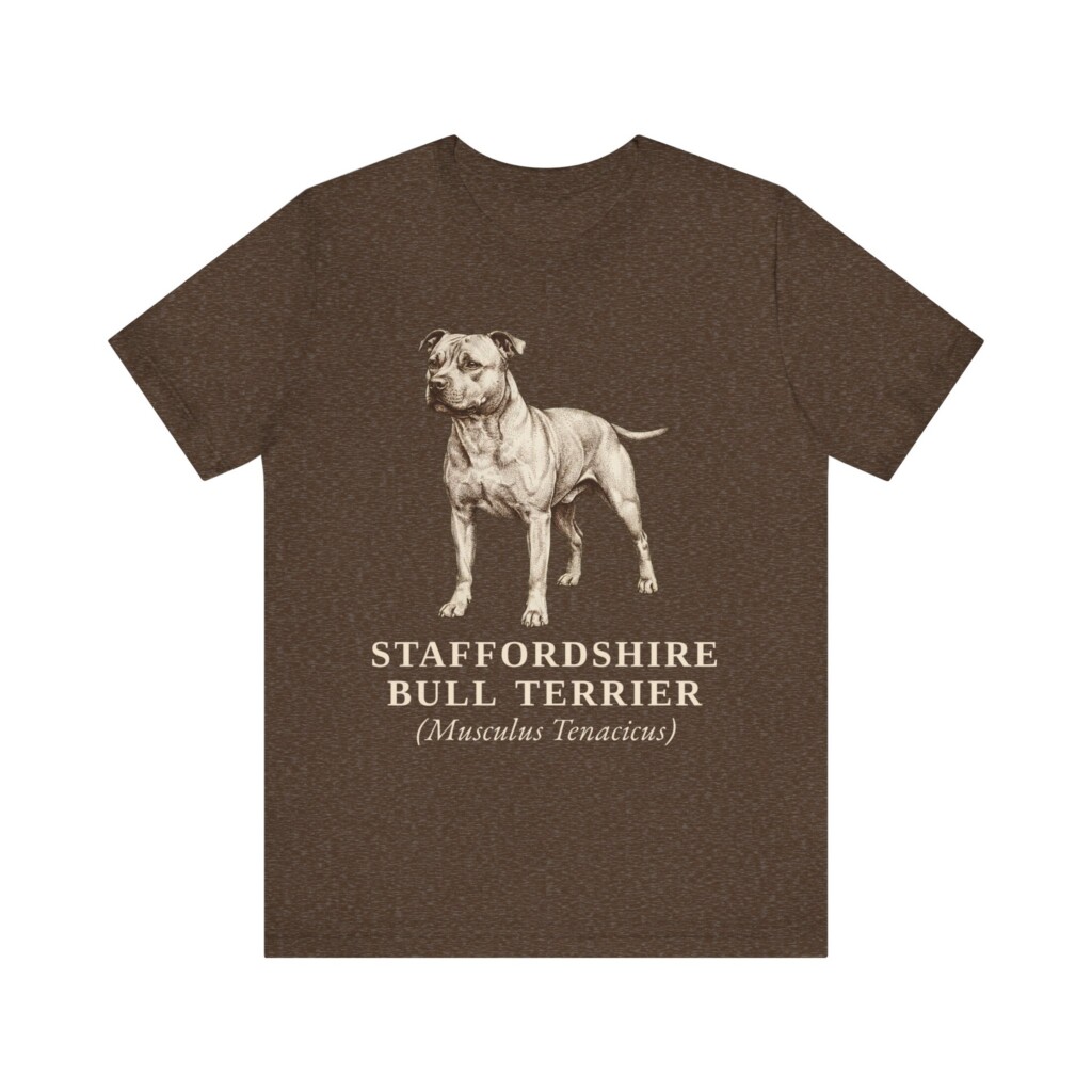 Staffordshire Bull Terrier Latin Shirt, Vintage Dog Sketch Tee, Dog Latin Gift