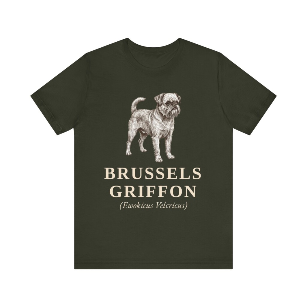 Brussels Griffon Latin Shirt, Vintage Dog Sketch Tee, Dog Latin Gift