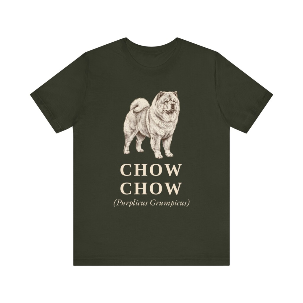 Chow Chow Latin Shirt, Vintage Dog Sketch Tee, Dog Latin Gift