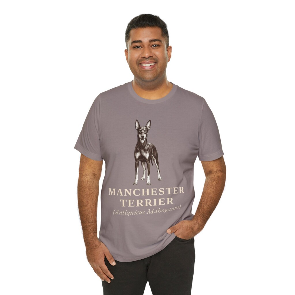 Manchester Terrier Latin Shirt, Vintage Dog Sketch Tee, Dog Latin Gift