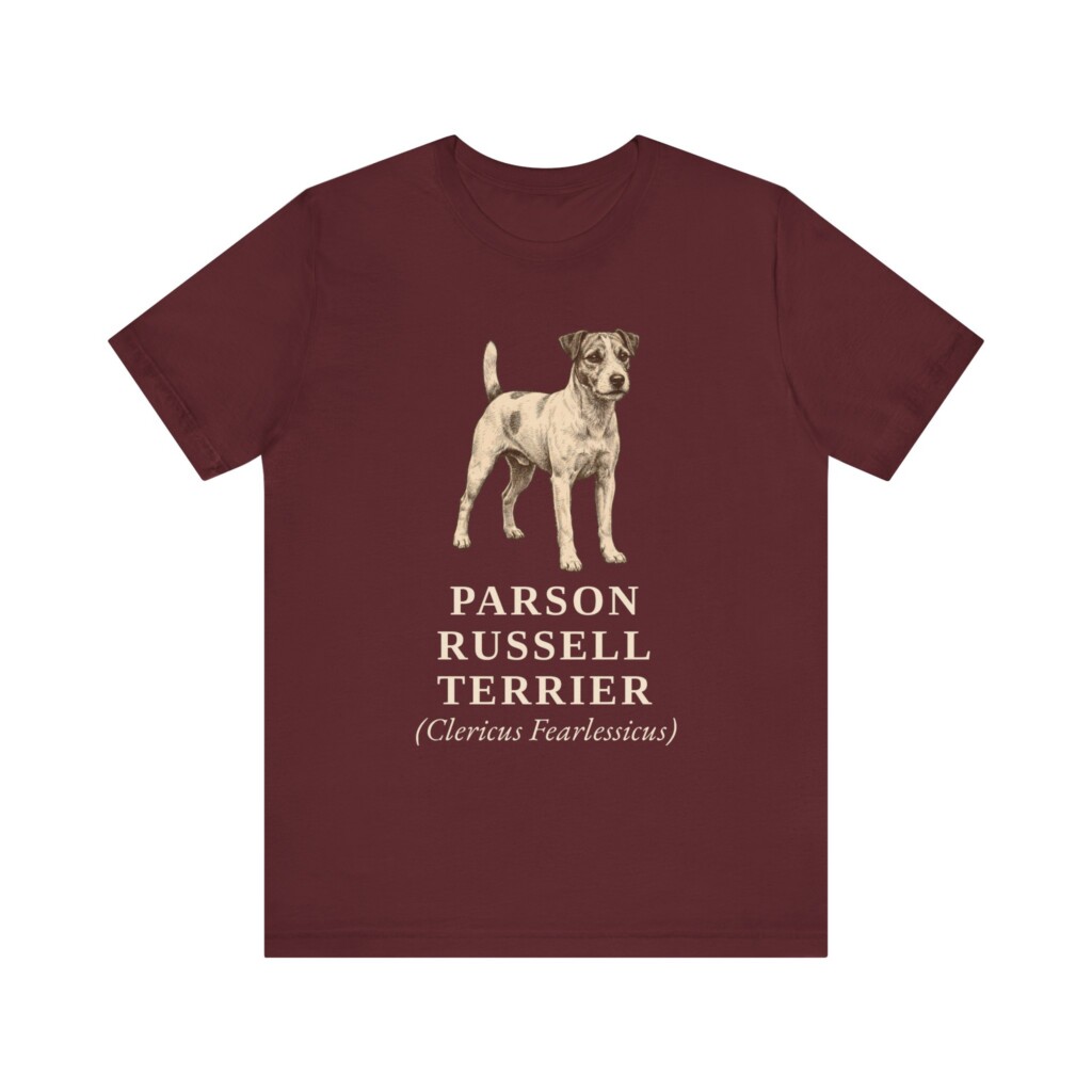 Parson Russell Terrier Latin Shirt, Vintage Dog Sketch Tee, Dog Latin Gift