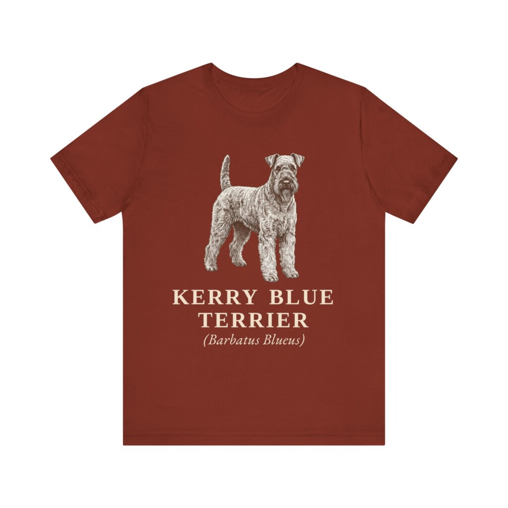Kerry Blue Terrier Latin Shirt, Vintage Dog Sketch Tee, Dog Latin Gift