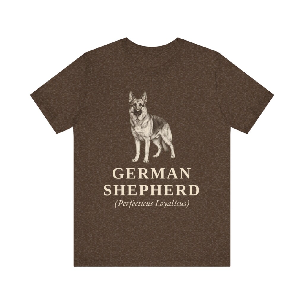 German Shepherd Latin Shirt, Vintage Dog Sketch Tee, Dog Latin Gift