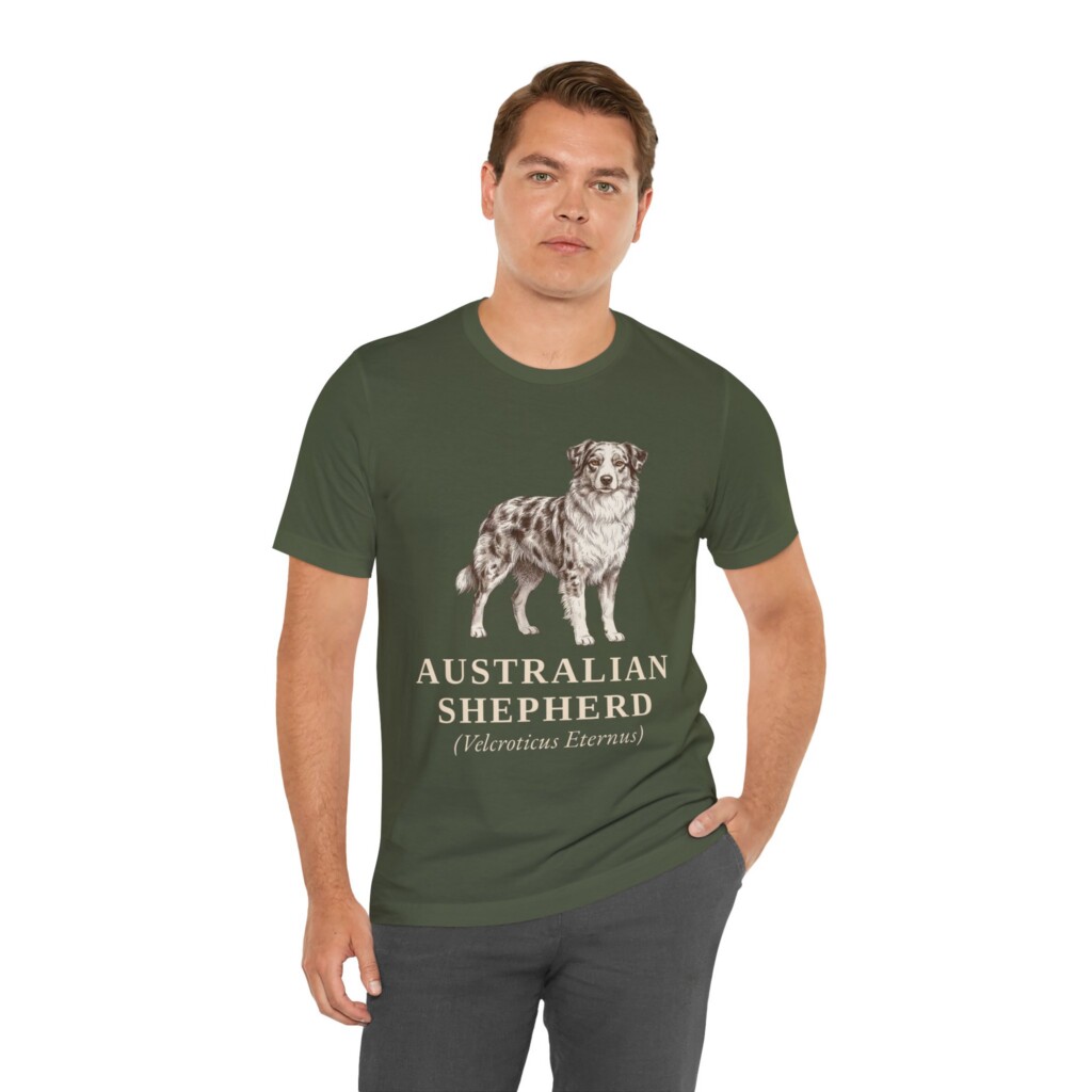 Australian Shepherd Latin Shirt, Vintage Dog Sketch Tee, Dog Latin Gift Australian Shepherd Latin Shirt, Vintage Dog Sketch Tee, Dog Latin Gift