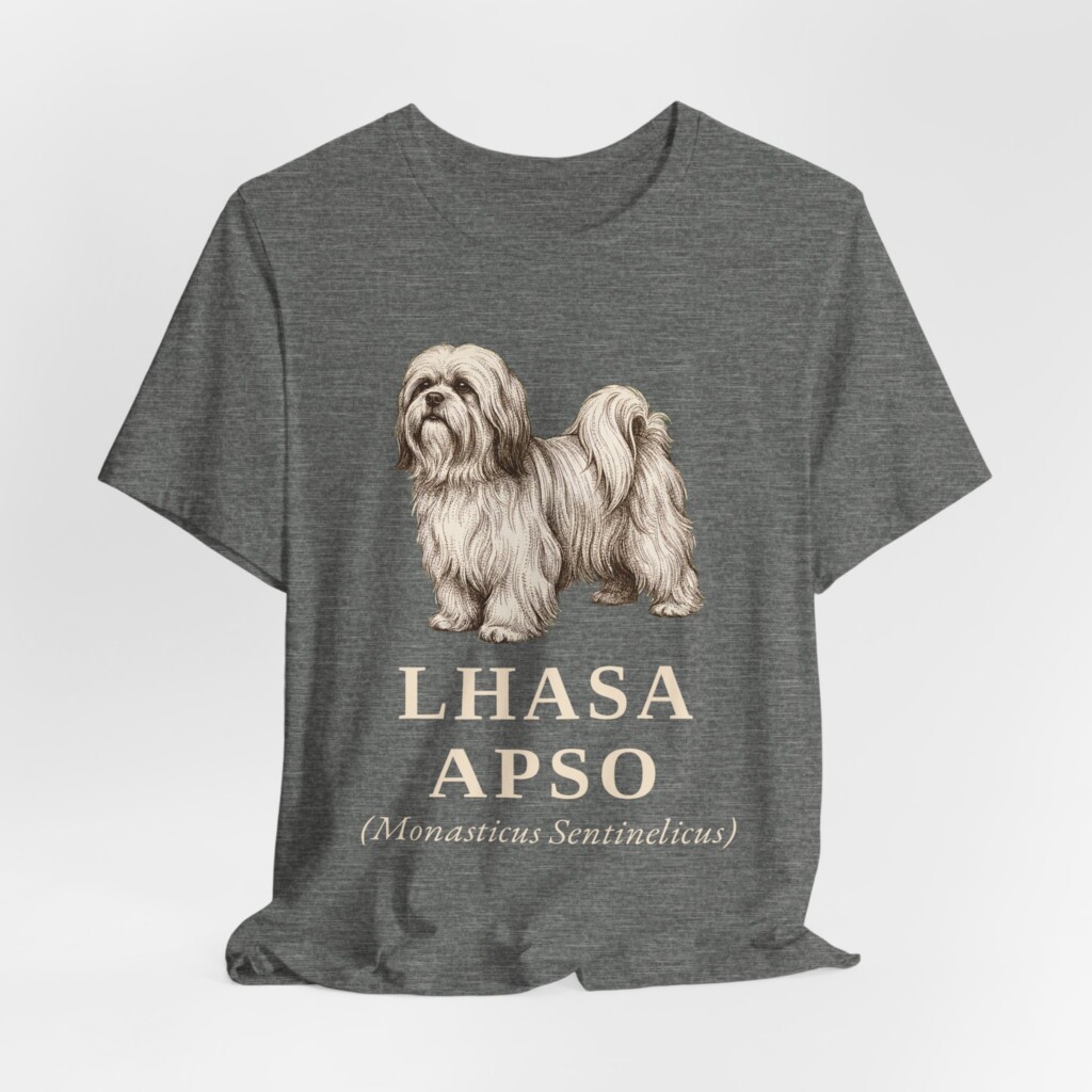 Lhasa Apso Latin Shirt, Vintage Dog Sketch Tee, Dog Latin Gift