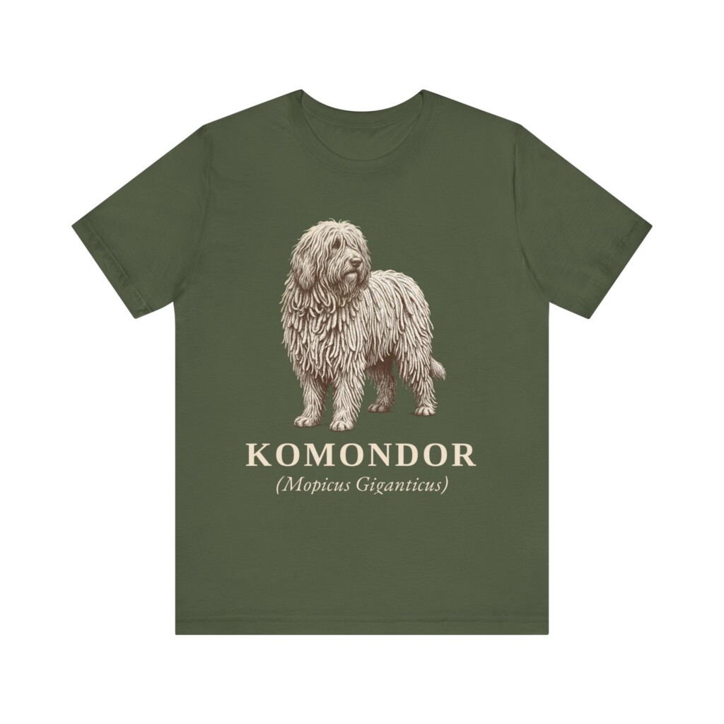 Komondor Latin Shirt, Vintage Dog Sketch Tee, Dog Latin Gift