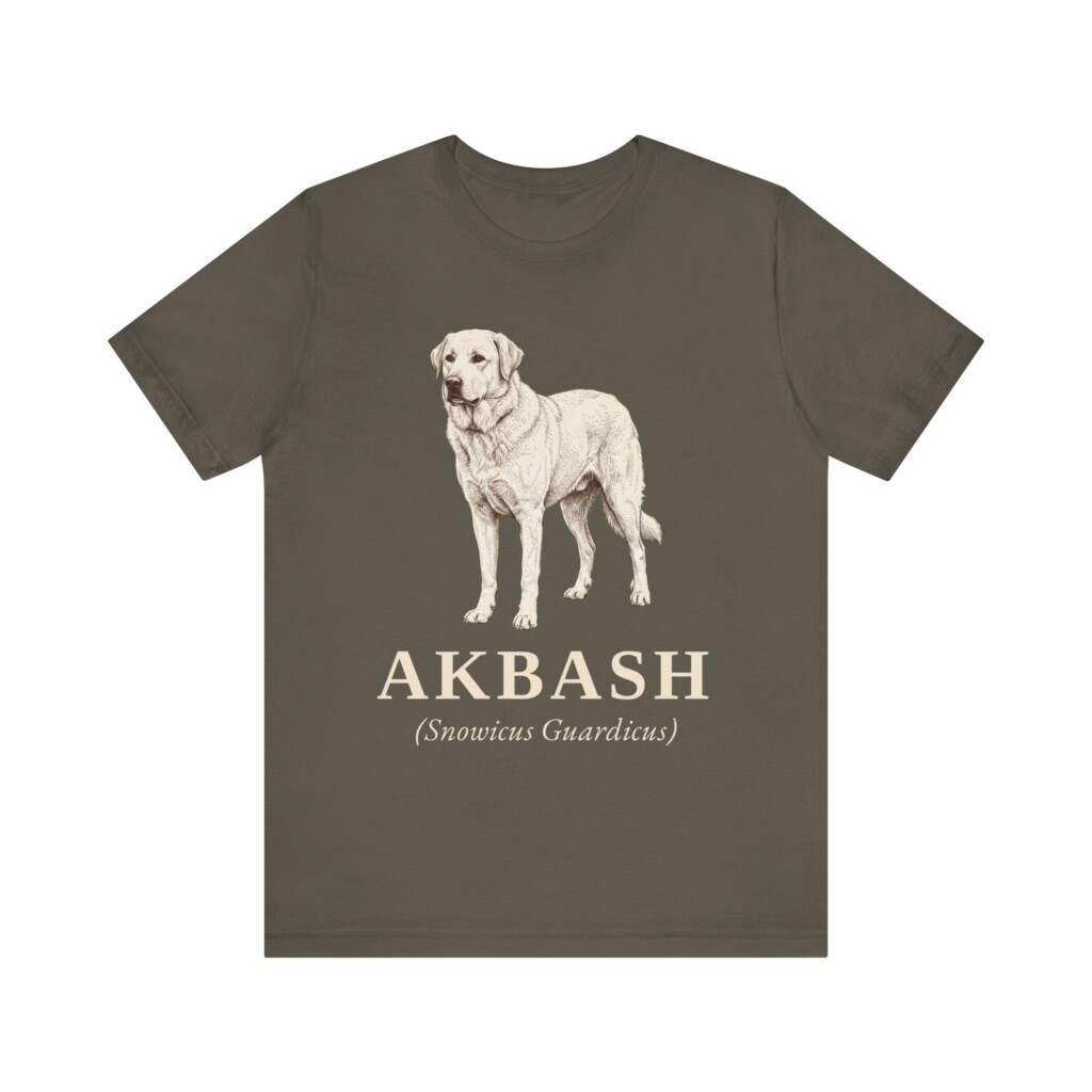 Akbash Latin Shirt, Vintage Dog Sketch Tee, Dog Latin Gift