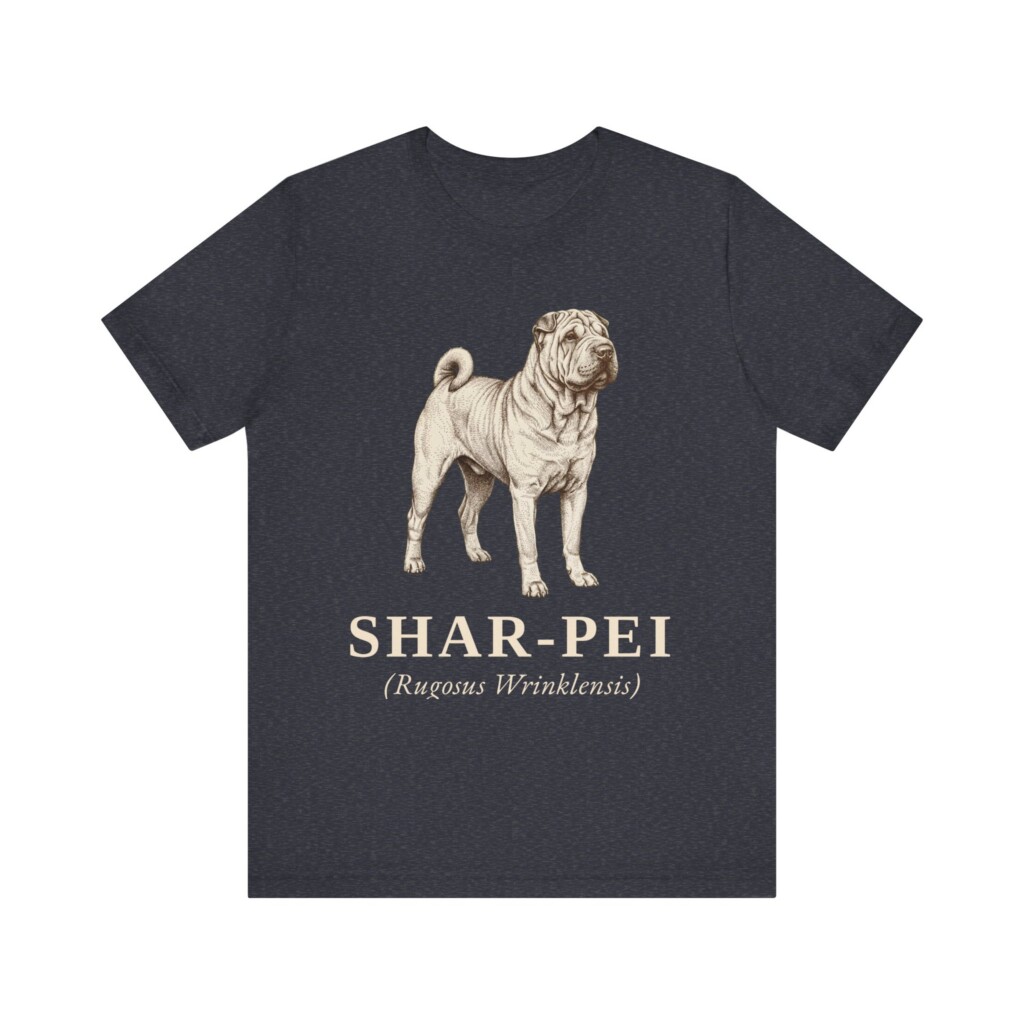 Shar-Pei Latin Shirt, Vintage Dog Sketch Tee, Dog Latin Gift