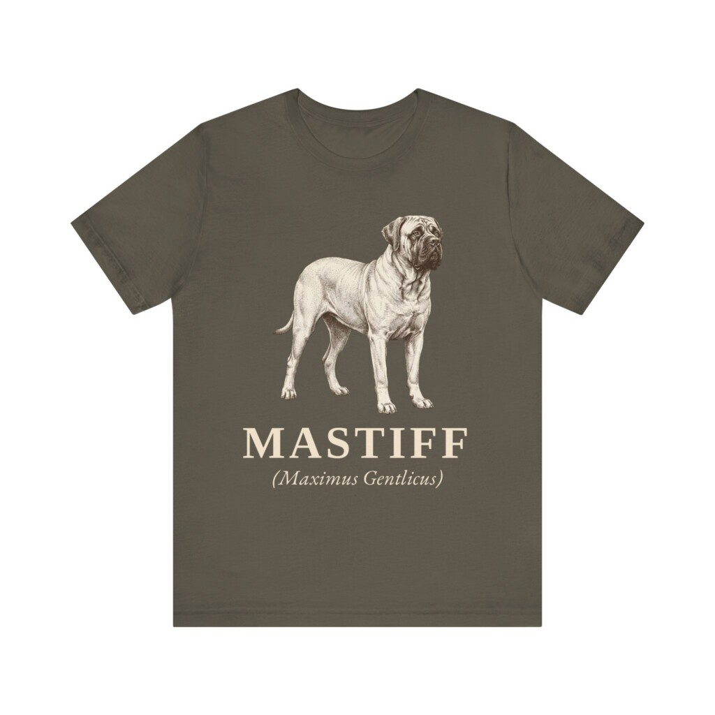 Mastiff Latin Shirt, Vintage Dog Sketch Tee, Dog Latin Gift