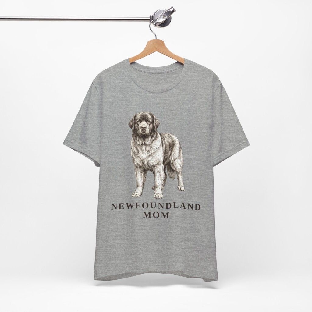 Newfoundland Dog Mom Shirt, Vintage Dog Sketch Tee, Dog Mom Gift Newfoundland Dog Mom Shirt, Vintage Dog Sketch Tee, Dog Mom Gift