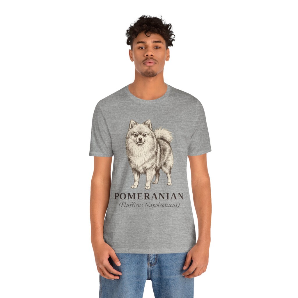 Pomeranian Latin Shirt, Vintage Dog Sketch Tee, Dog Latin Gift