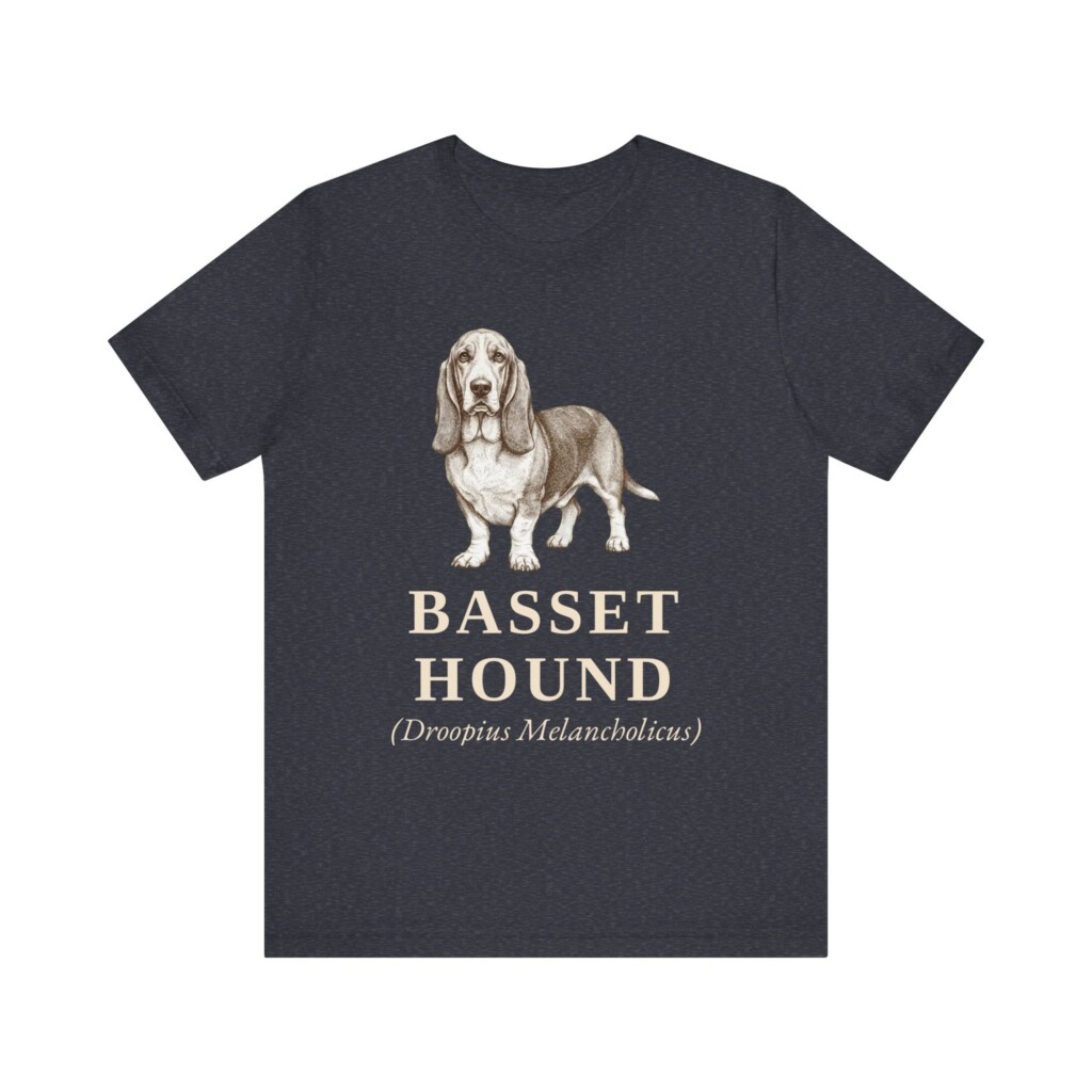 Basset Hound Latin Shirt, Vintage Dog Sketch Tee, Dog Latin Gift