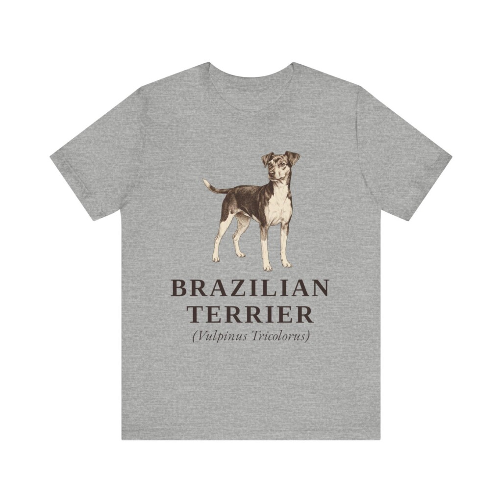 Brazilian Terrier Latin Shirt, Vintage Dog Sketch Tee, Dog Latin Gift
