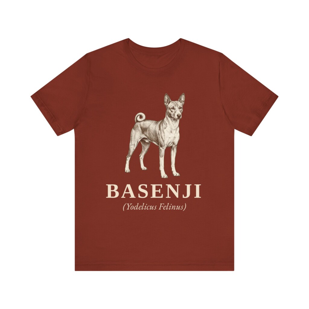 Basenji Latin Shirt, Vintage Dog Sketch Tee, Dog Latin Gift