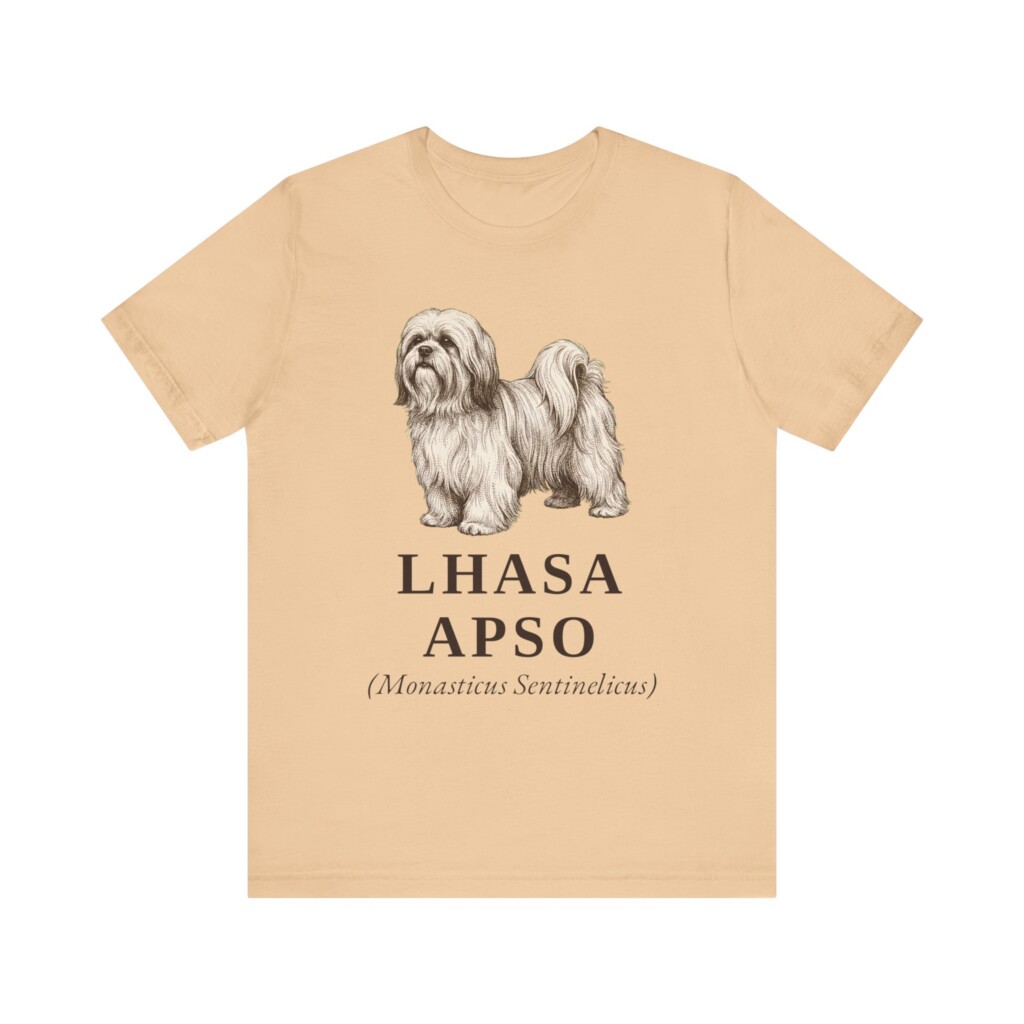 Lhasa Apso Latin Shirt, Vintage Dog Sketch Tee, Dog Latin Gift